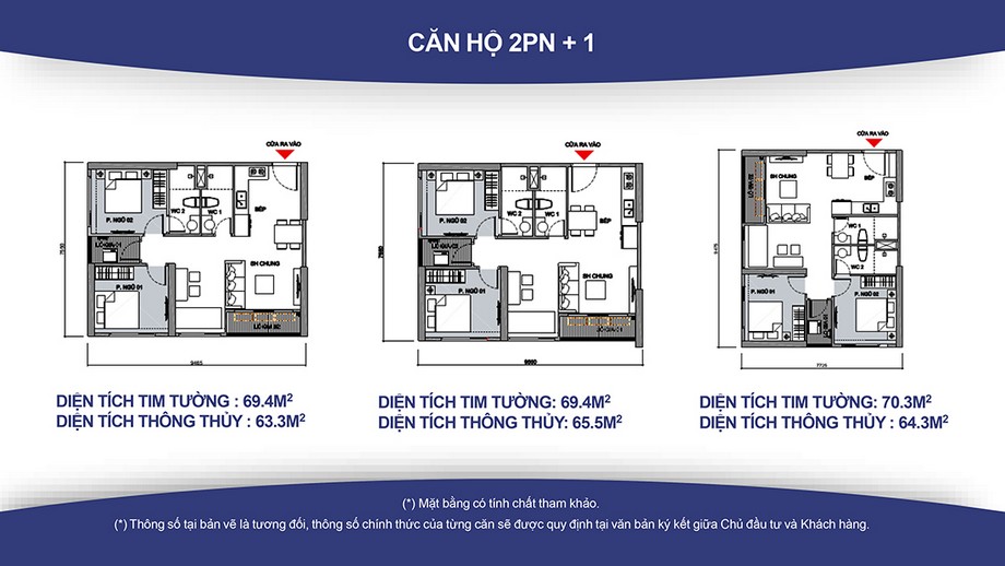 Thiết kế hiện đại khu đô thi siêu tiện ích chuẩn xu hướng 4.0- Vinhomes Smart City > Thiết kế nội thất chung  cư căn hộ 2PN+1, 2WC