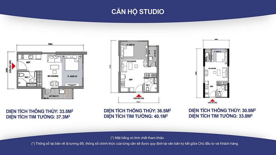 Thiết kế hiện đại khu đô thi siêu tiện ích chuẩn xu hướng 4.0- Vinhomes Smart City > Thiết kế nội thất chung  cư  Căn hộ Studio, 1WC Vinhomes Smart City ( Diện tích từ 33 – 40m2)