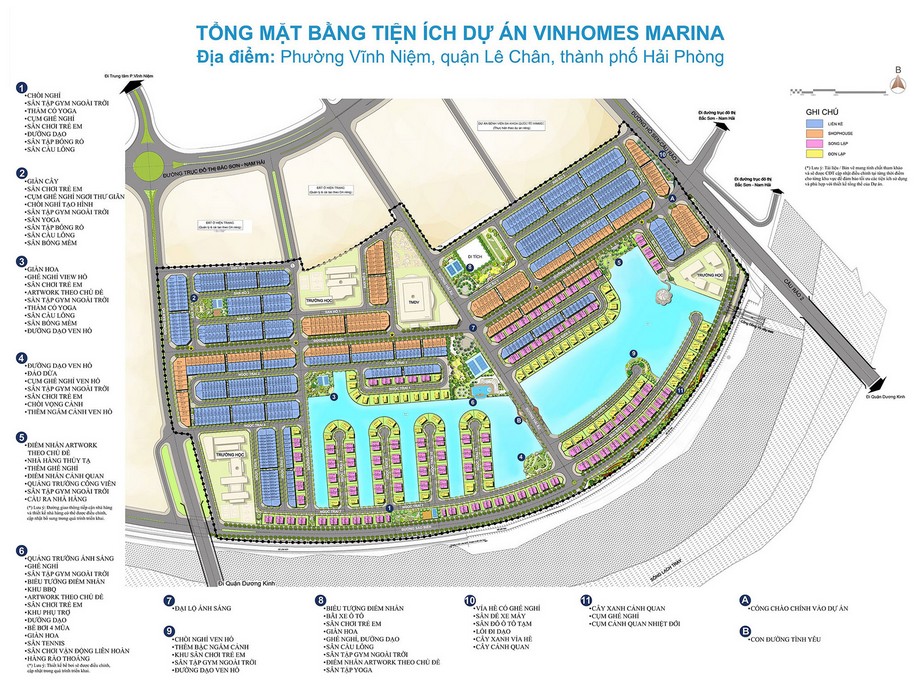 Tổng quan dự án Vinhomes Marina – Dấu ấn Địa Trung Hải trên đất Cảng phồn vinh > Mặt bằng tổng thể dự án Vinhomes Marina
