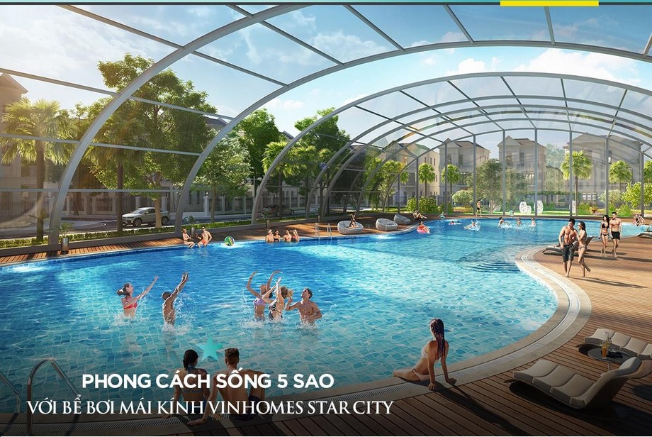 Bể bơi nhà kính dự án Vinhomes Star City