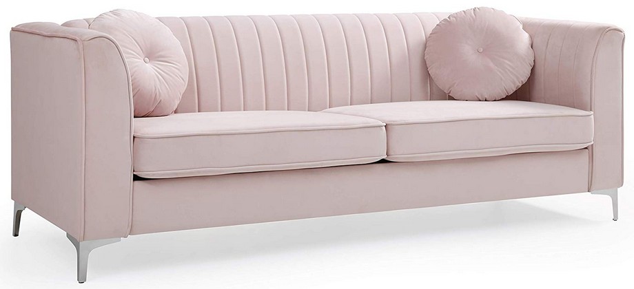 35 mẫu ghế sofa màu hồng ấn tượng cho phòng khách , phòng ngủ thêm phần lãng mạn! > Mẫu ghế sofa đẹp màu hồng nhạt 