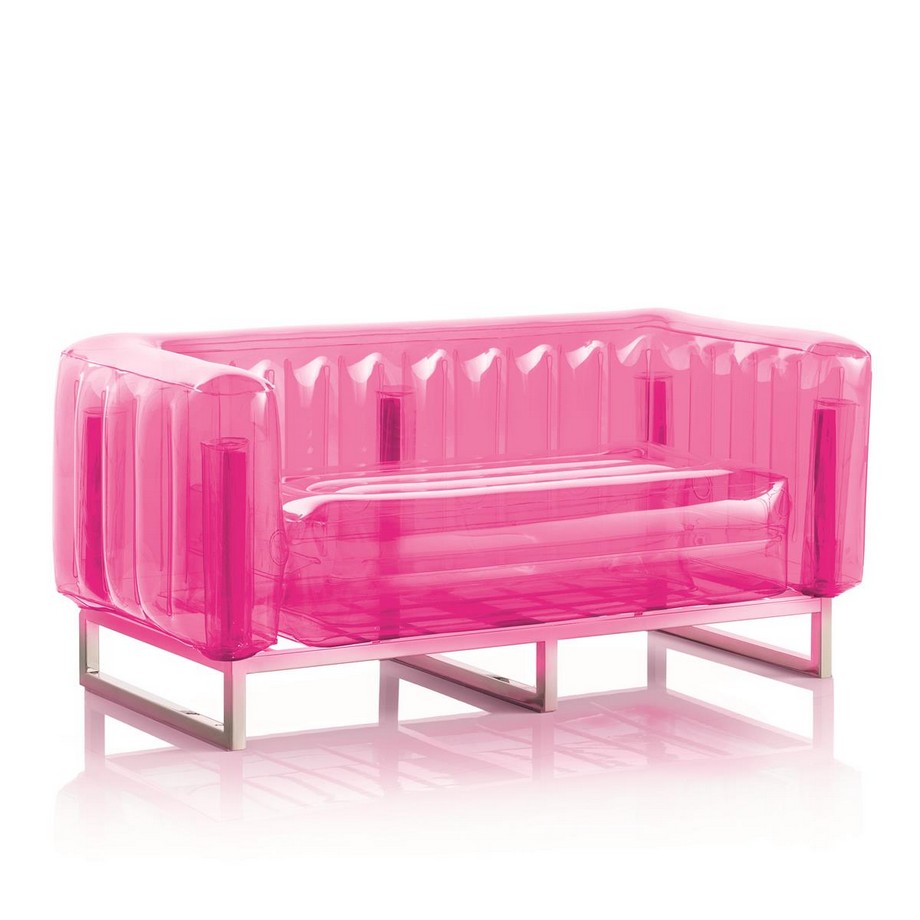 35 mẫu ghế sofa màu hồng ấn tượng cho phòng khách , phòng ngủ thêm phần lãng mạn! > Mới nhìn bộ ghế sofa này đã thấy sự độc lạ bởi chất liệu cấu tạo nên kết hợp với khung sắt tạo nên sự vững chãi cho ghế ngồi đơn.