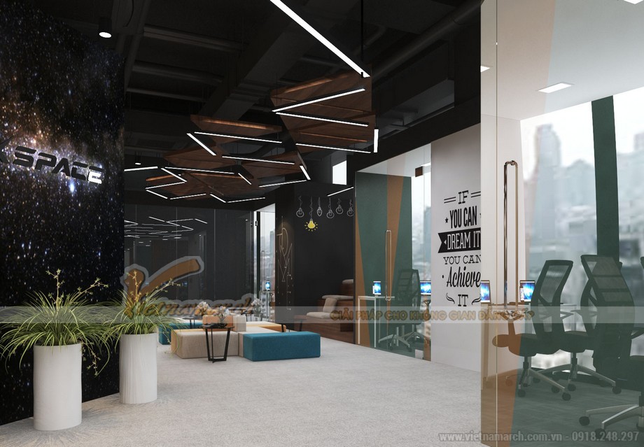 Hoàn thiện thi công nội thất văn phòng coworking space Dolphin tại Mỹ Đình với thiết kế sáng tạo đỉnh cao > Bản vẽ thiết kế nội thất  văn phòng