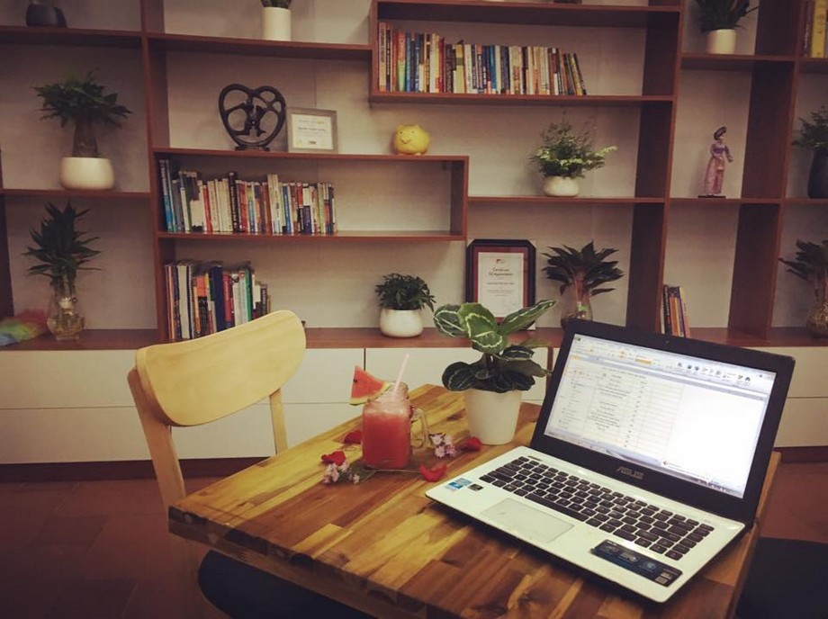 Thiết kế coworking space – không gian làm việc chung chan hòa với thiên nhiên tại Khương Đình Thanh Xuân > Thiết kế nội thất phòng làm việc của coworking space Thanh Xuân