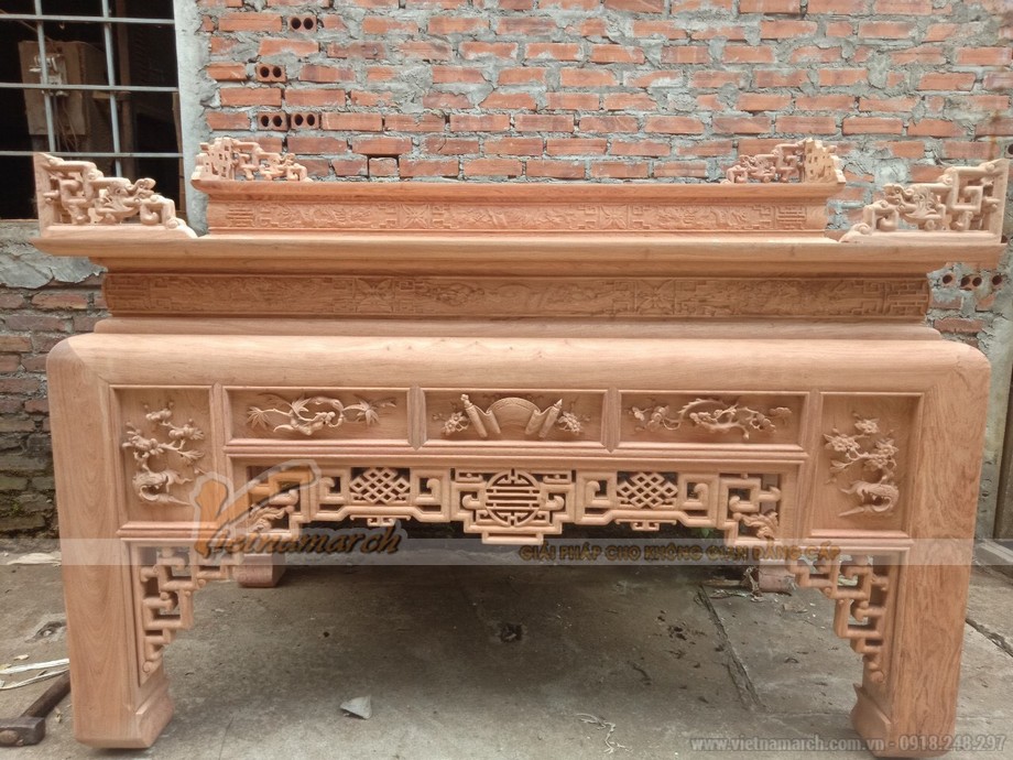 Làm mộc bàn thờ cấp 2 cho khách đặt đóng theo thiết kế tại Quảng Ninh > Làm mộc bàn thờ cấp 2 cho khách đặt đóng theo thiết kế tại Quảng Ninh