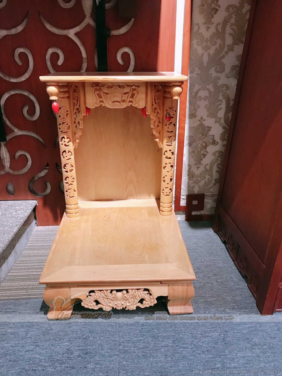 Bán bàn thờ thần tài cho cửa hàng tại Nguyễn Phong Sắc Cầu Giấy Hà Nội > Mẫu bàn thờ thần tài mái bằng hiện đại