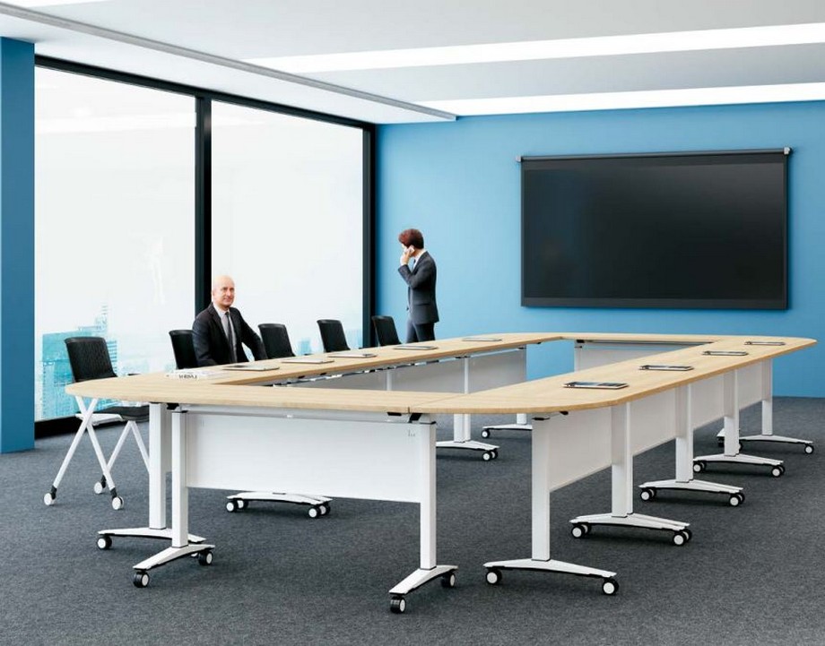 Mẫu bàn văn phòng phong cách hiện đại, linh hoạt G10 Mẫu bàn phòng họp văn phòng phong cách hiện đại, linh hoạt G10 với mặt bàn bằng gỗ