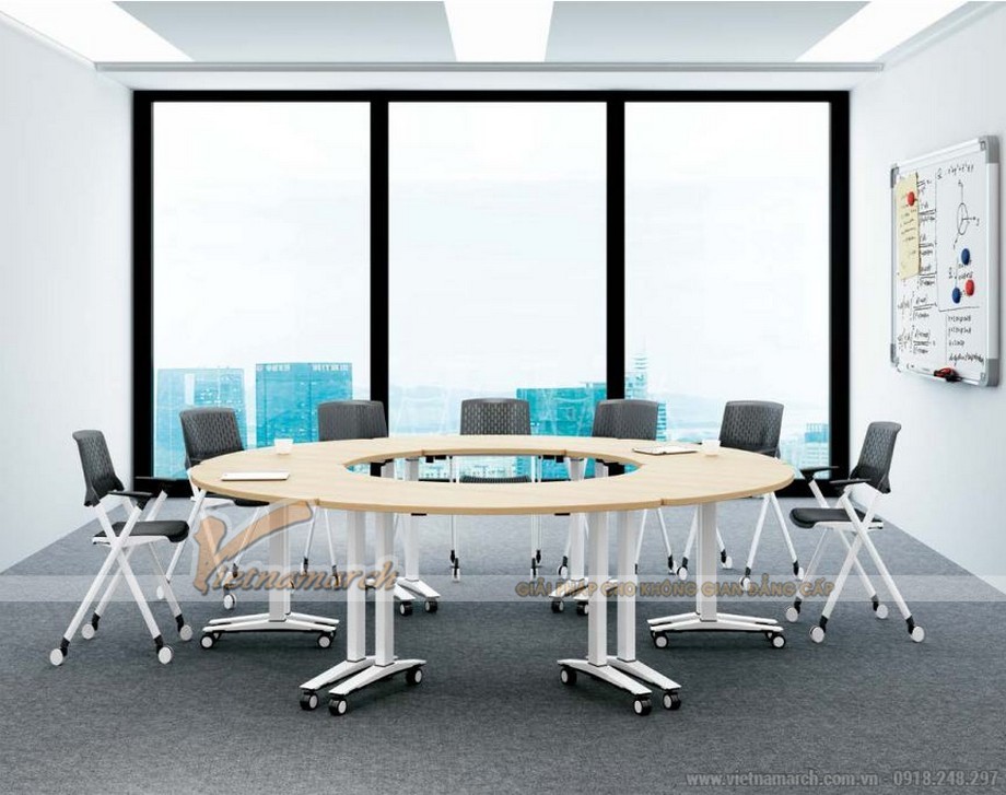 Mẫu bàn văn phòng phong cách hiện đại, linh hoạt G10 > Mẫu bàn phòng họp văn phòng phong cách hiện đại, linh hoạt G10 tạo thành bàn hình tròn
