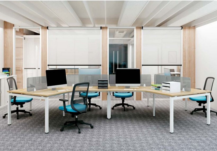 Mẫu thiết kế bàn làm việc D360 kiểu dáng hiện đại cho không gian văn phòng Mẫu thiết kế bàn làm việc D360 kiểu dáng hiện đại, phá cách cho không gian văn phòng