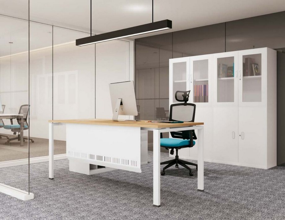 Mẫu thiết kế bàn làm việc D360 kiểu dáng hiện đại cho không gian văn phòng Mẫu thiết kế bàn làm việc D360 kiểu dáng hiện đại cho không gian văn phòng giám đốc chữ I