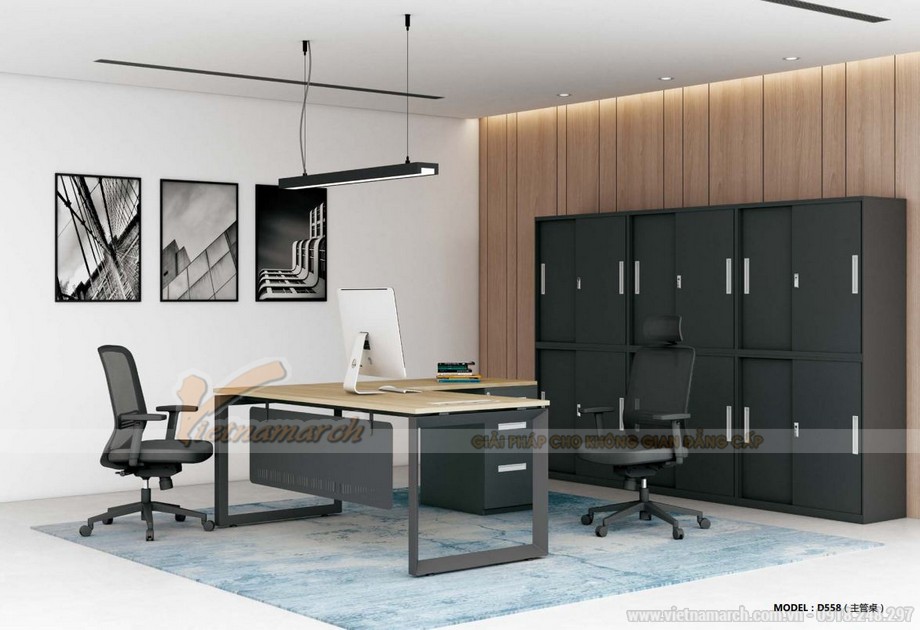 Mẫu thiết kế bàn làm việc D558 hiện đại, trẻ trung cho không gian văn phòng > Mẫu thiết kế bàn làm việc D558 hiện đại, trẻ trung cho không gian văn phòng làm việc của giám đốc sang trọng