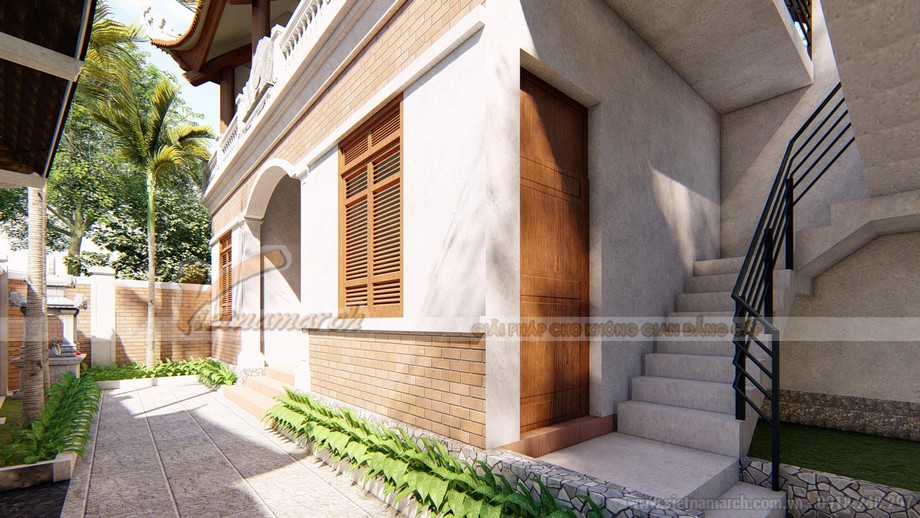 Bản vẽ thiết kế nhà từ đường họ Lê 2 tầng gỗ lim mái đao 100m2