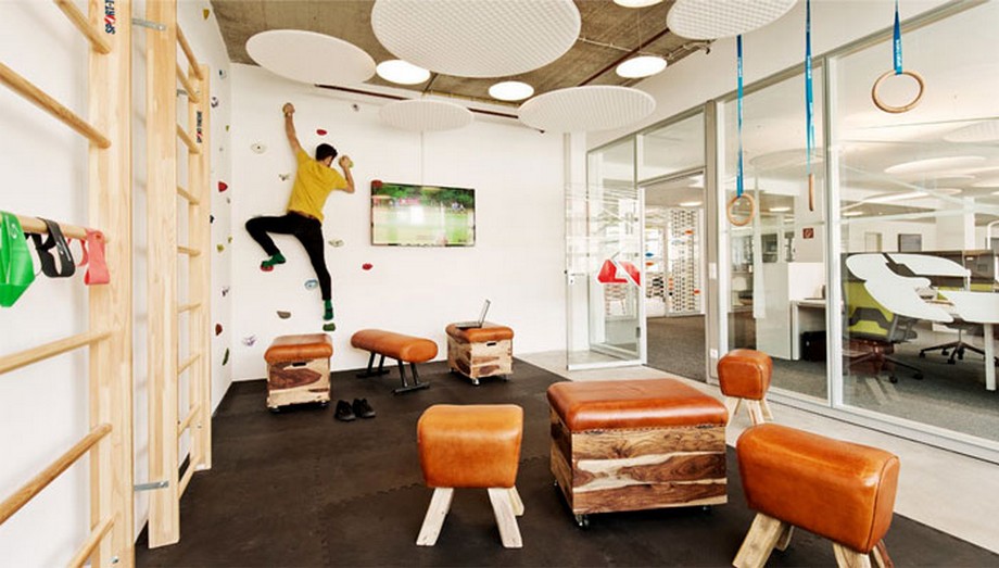 Mẫu ý tưởng thiết kế khu vực giải trí trong văn phòng > Thiết kế văn phòng chuyển động 