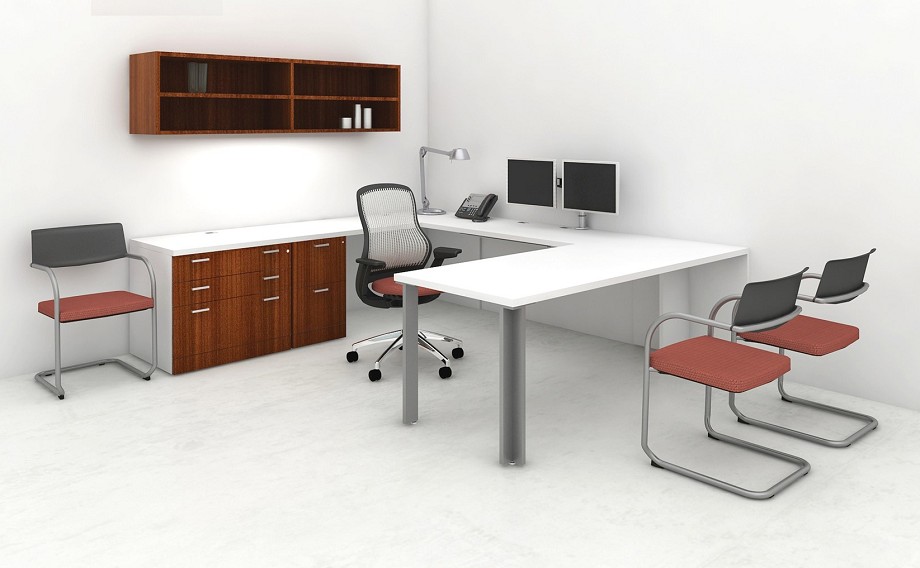 Thiết kế nội thất văn phòng làm việc, coworking space sáng tạo, hiện đại > Mẫu bàn làm việc cấp quản lý, bàn làm việc trưởng phòng