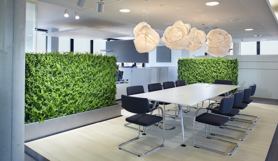 Thiết kế cây xanh trong văn phòng, mẫu cây xanh hợp mệnh 12 con giáp trong văn phòng > Thiết kế các mảng tường xanh trong văn phòng