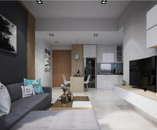 Thiết kế căn hộ chung cư 1 phòng ngủ Vinhomes Smart City