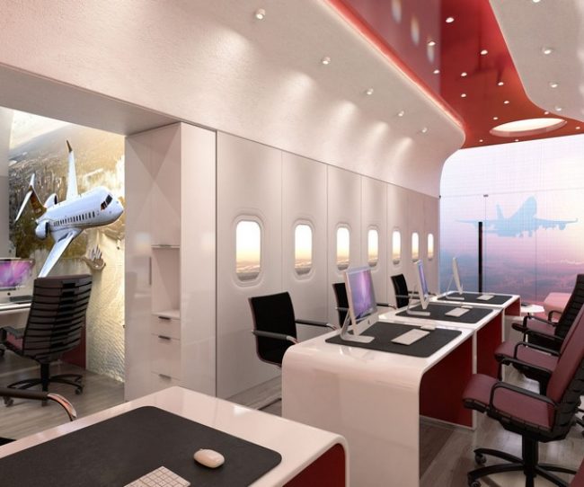 Thiết kế nội thất văn phòng trong ngành hàng không