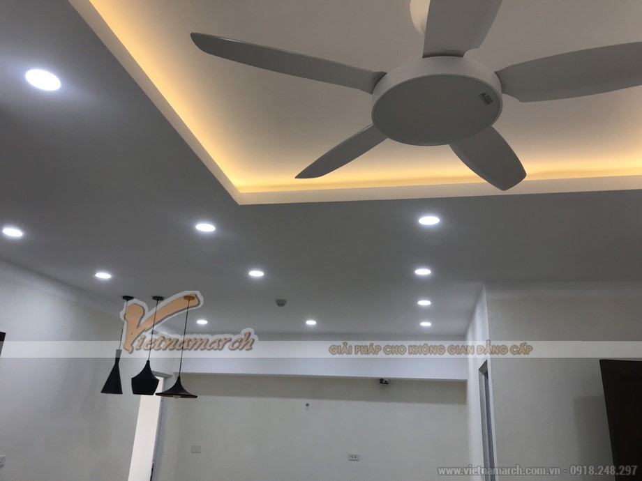 Hình ảnh hoàn thiện trần nhà chung cư đẹp cho gia chủ tại Định Công