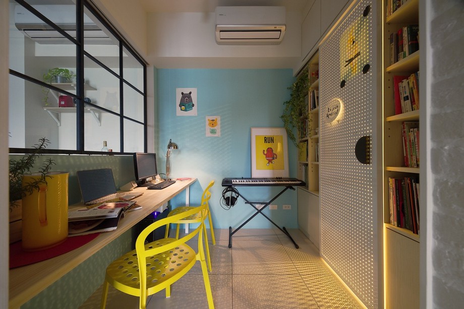 30+ ý tưởng thiết kế văn phòng tại nhà hiện đại > thiết kế văn phòng kết hợp nhà ở sáng tạo