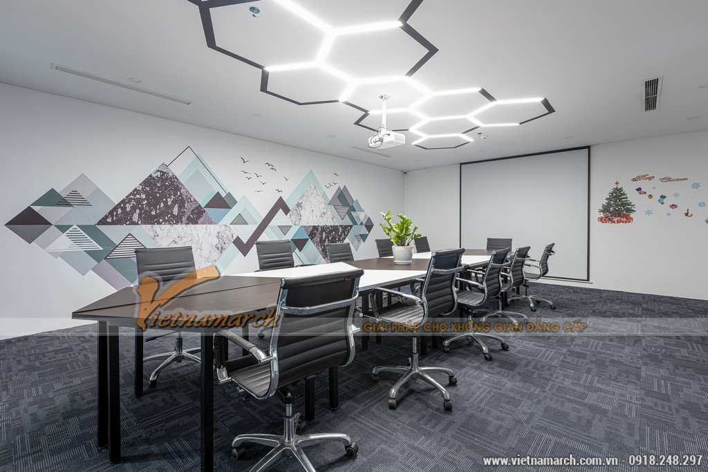 Dự án thiết kế, thi công nội thất văn phòng công ty Golden Net tại Mỹ Đình > Thực tế thi công nội thất văn phòng Golden Net