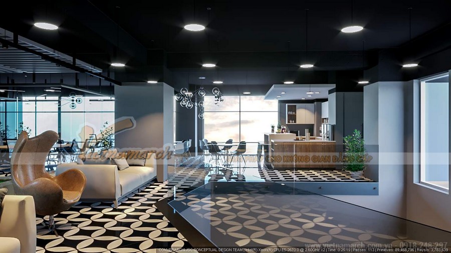 Dự án thiết kế nội thất văn phòng 300 chỗ ngồi tại tòa nhà Kim Khí Thăng Long > Thiết kế nội thất văn phòng 300 chỗ ngồi