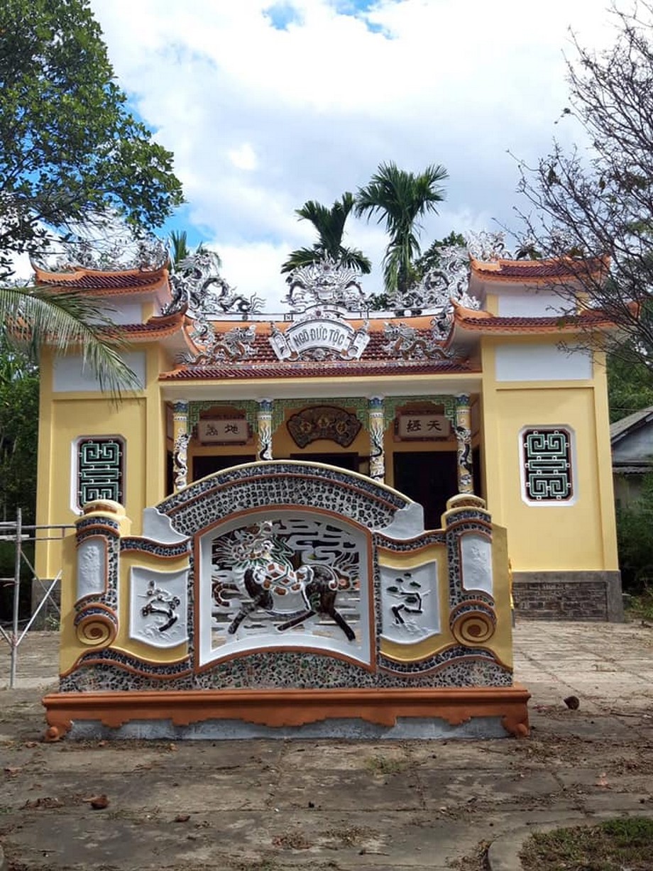 Cải tạo lại nhà thờ họ 3 gian 2 mái của dòng họ Ngô Đức mang đậm nét văn hóa của xứ Huế