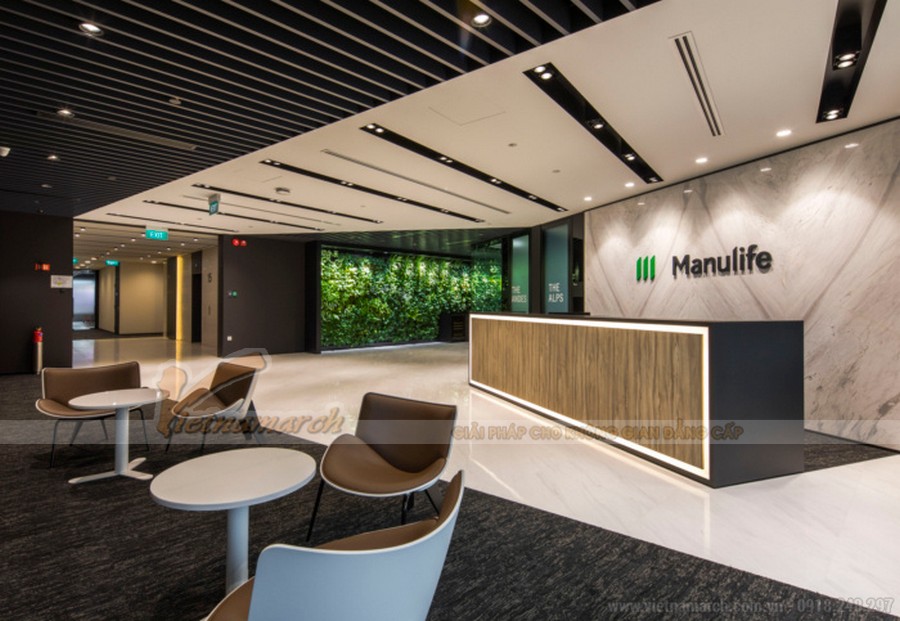 Điểm đến tuyệt vời cho khách hàng của bảo hiểm Manulife, với thiết kế nội thất văn phòng công ty bảo hiểm Manulife, chúng tôi tự tin rằng bạn sẽ được chào đón tại một không gian nội thất đem đến cho bạn tính chuyên nghiệp và đẳng cấp. Chúng tôi cập nhật những xu hướng mới nhất để mang đến cho bạn những trải nghiệm làm việc tuyệt vời nhất.
