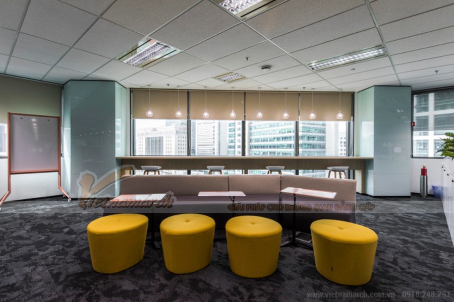 Thiết kế nội thất văn phòng công ty bảo hiểm Manulife chi nhánh Hồ Chí Minh