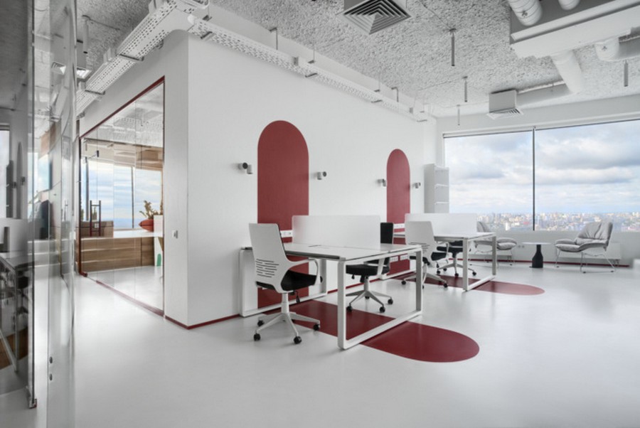 Thiết kế văn phòng thông minh với diện tích 250m2 > Thiết kế khu vực làm việc thông minh