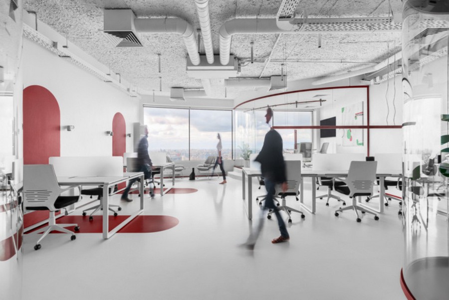 Thiết kế văn phòng thông minh với diện tích 250m2 > Thiết kế khu vực làm việc thông minh