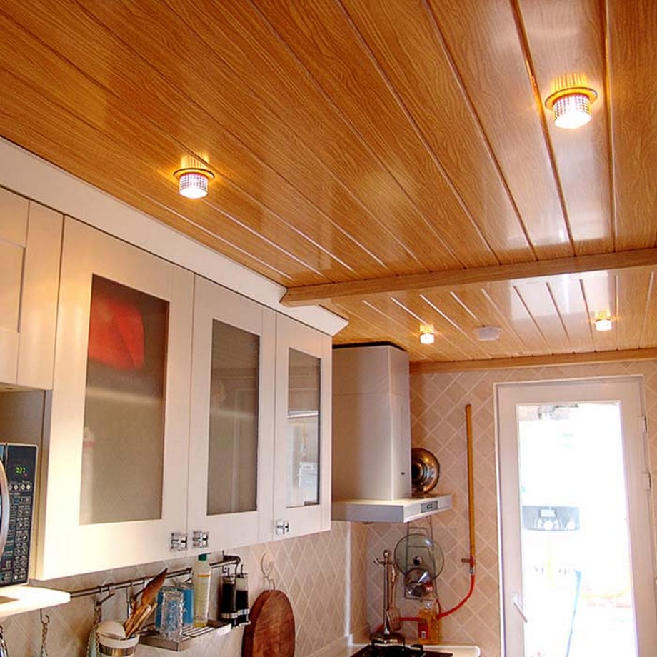 Ứng dụng vật liệu mới cho trần nhà: trần nhôm, trần gỗ, trần nhựa, trần xuyên sáng > Trần nhựa giả gỗ