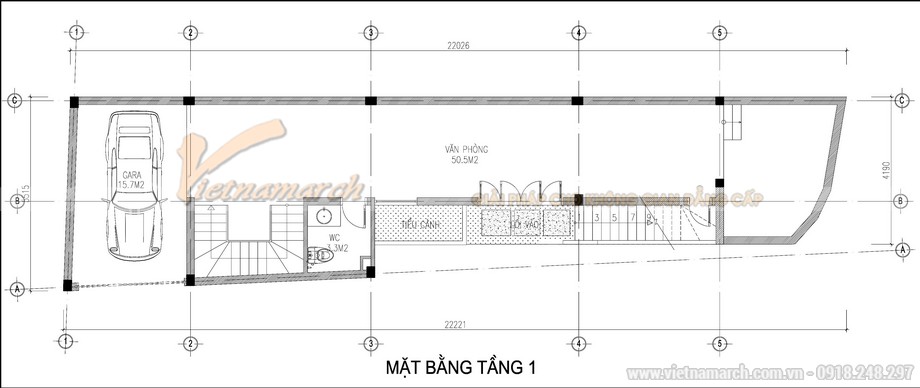 Dự án thiết kế nhà phố 3 tầng với diện tích sàn 98m2 tại thành phố Thái Bình > Bản vẽ thiết kế nhà ở 3 tầng cho gia chủ tại thái bình