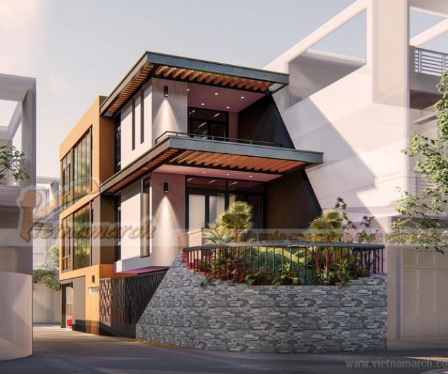 Dự án thiết kế nhà phố 3 tầng với diện tích sàn 98m2 tại thành phố Thái Bình