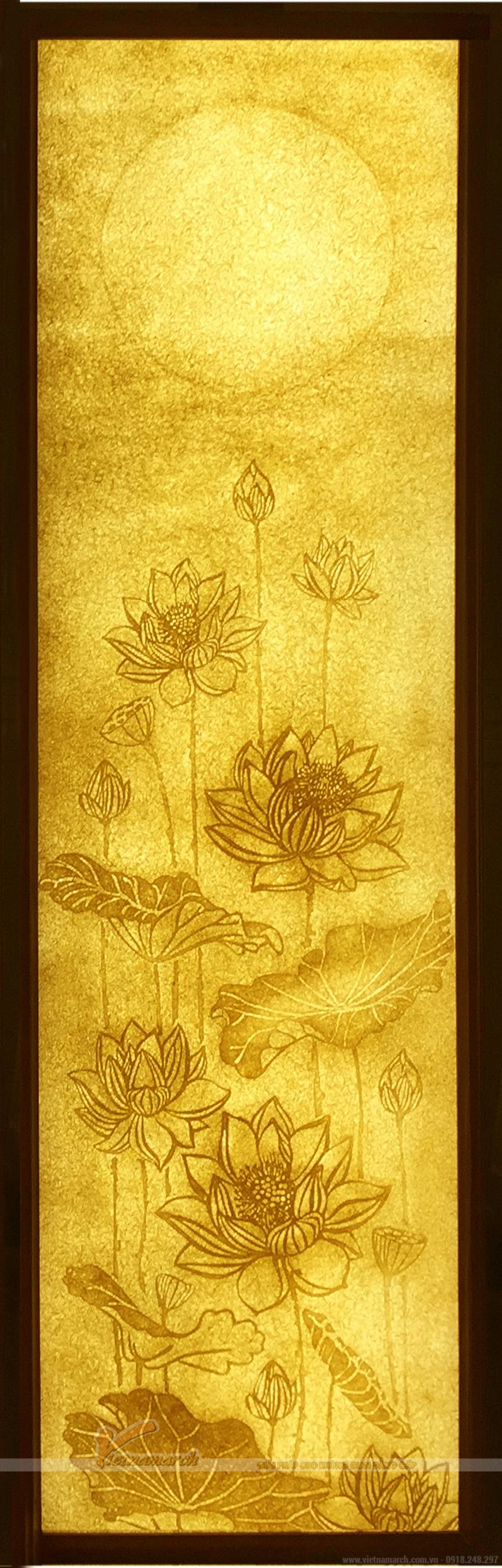 Bộ sưu tập tranh giấy dừa hoa sen cho không gian phòng thờ > Bộ sưu tập tranh giấy dừa hoa sen cho không gian phòng thờ