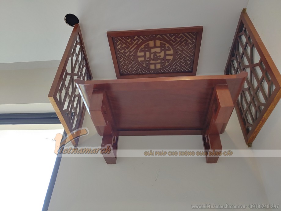 mẫu bàn thờ treo gỗ mít cho chung cư