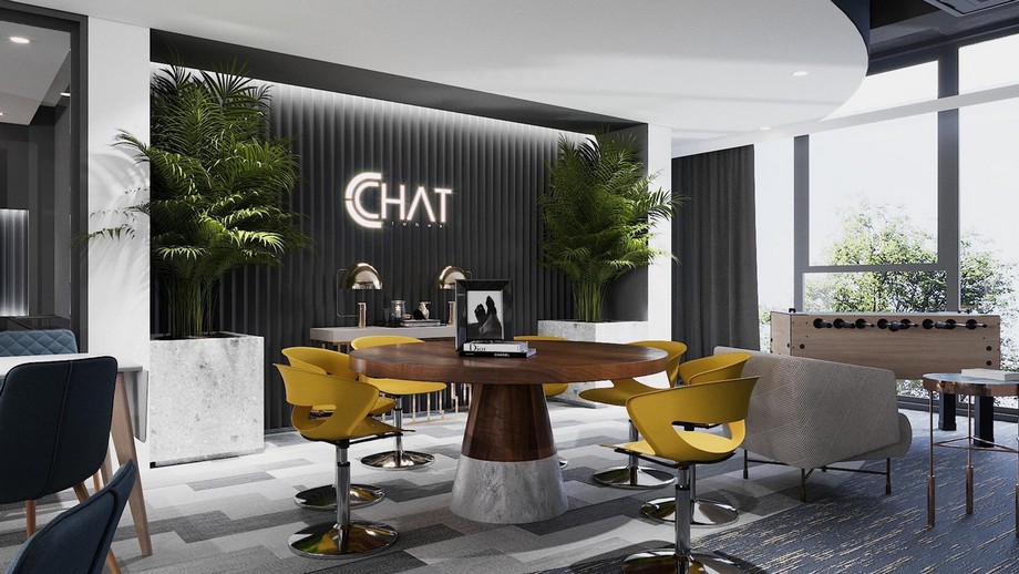 Bản vẽ thiết kế văn phòng 3D cho công ty thời trang CChat - Clothes