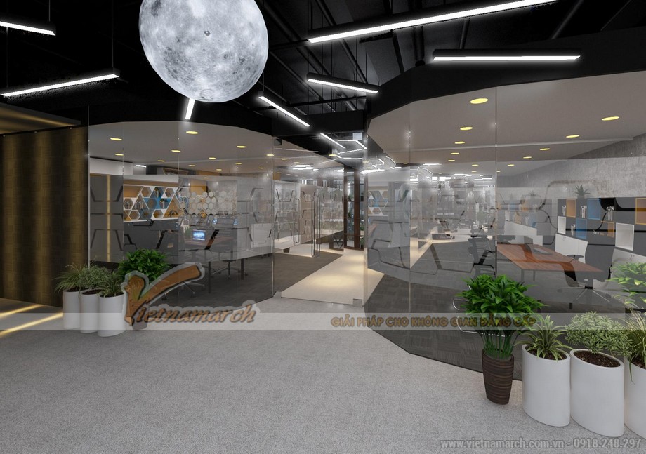 Bộ sưu tập 99+ mẫu thiết kế văn phòng đẹp nhất năm 2023 > Mẫu thiết kế nội thất văn phòng từ 100m2 - 300m2