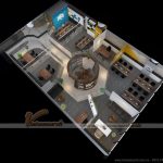 Thiết kế 3Dmax phối cảnh nội thất văn phòng Golden Net tầng 3 Dolphin 183m2