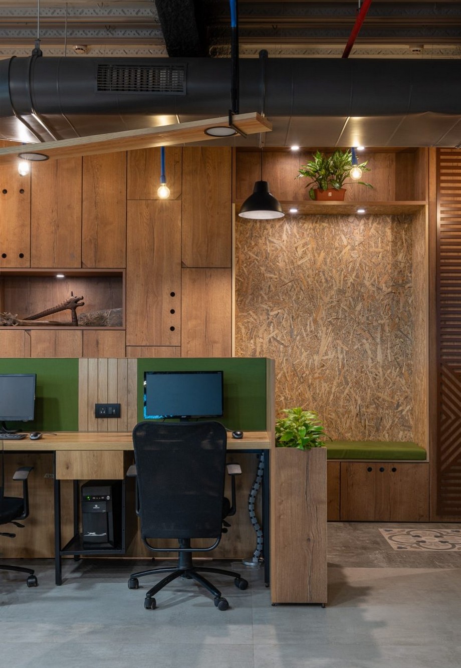Ngắm nhìn dự án thiết kế nội thất văn phòng lấy cảm hứng từ vật liệu gỗ tự nhiên > thiết kế nội thất văn phòng lấy cảm hứng từ vật liệu gỗ tự nhiên