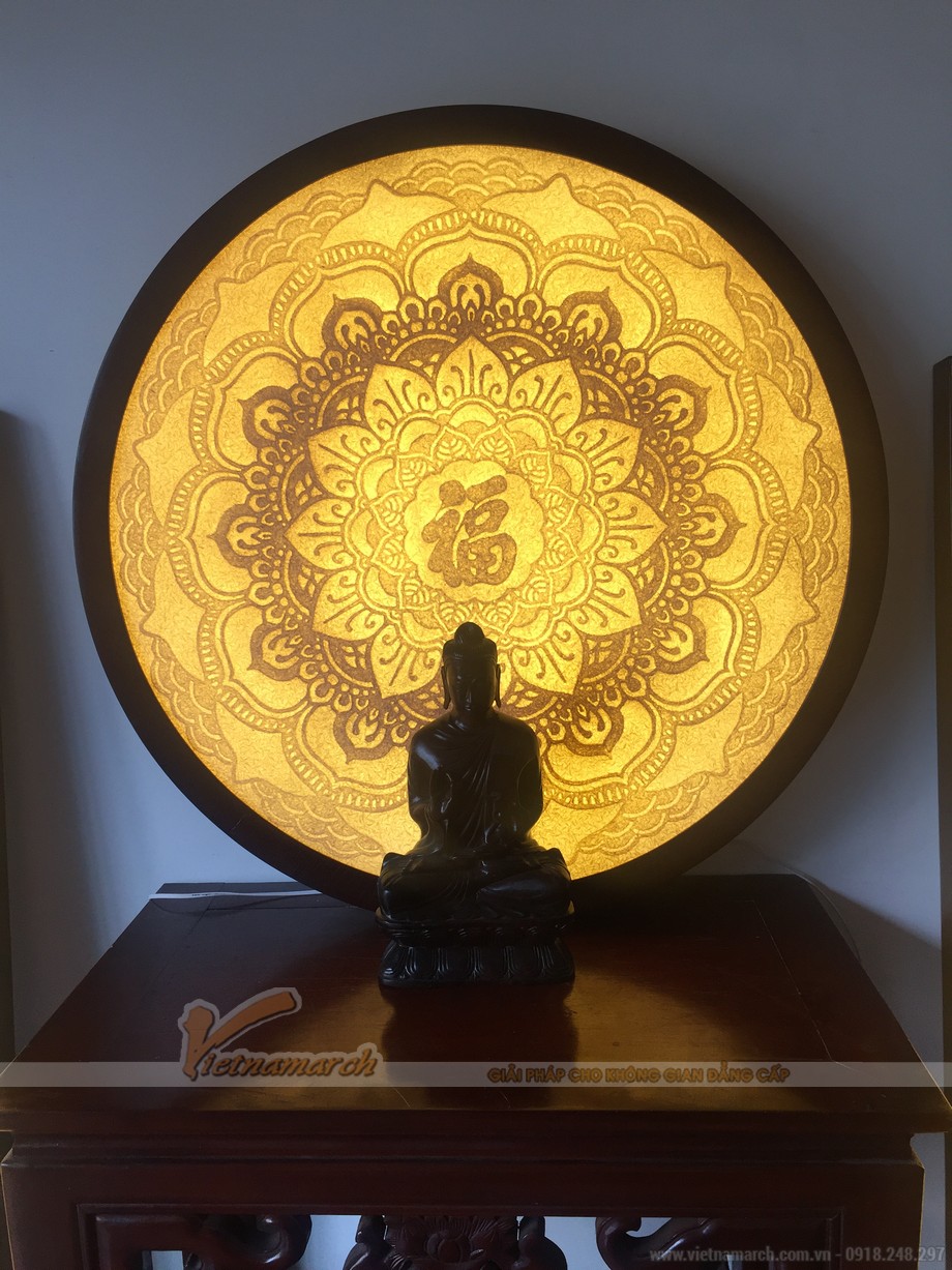 Tranh giấy dừa Mandala nét đẹp tâm linh cho không gian phòng thờ > Mẫu tranh giấy dừa, tranh trúc chỉ Mandala