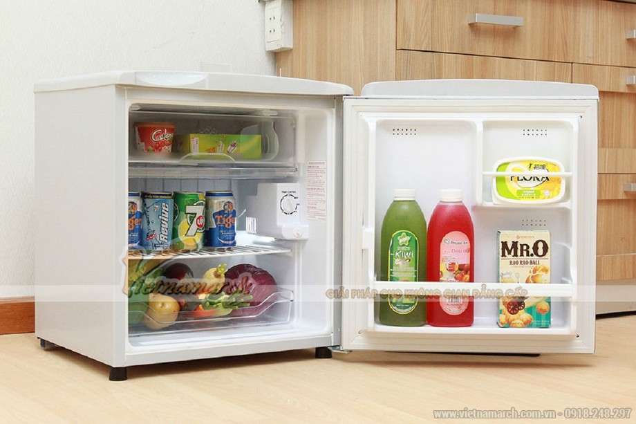 Kích thước tủ lạnh thông dụng của một số nhà sản xuất nổi tiếng > Tủ lạnh Mini