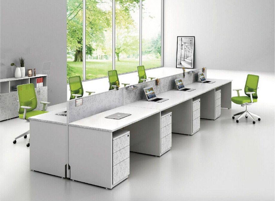 Mẫu bàn làm việc đẹp dành cho nhân viên văn phòng