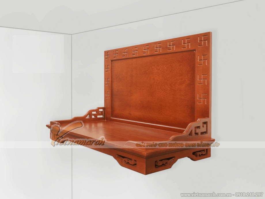 mẫu bàn thờ treo gỗ hương 56x95 cm 2