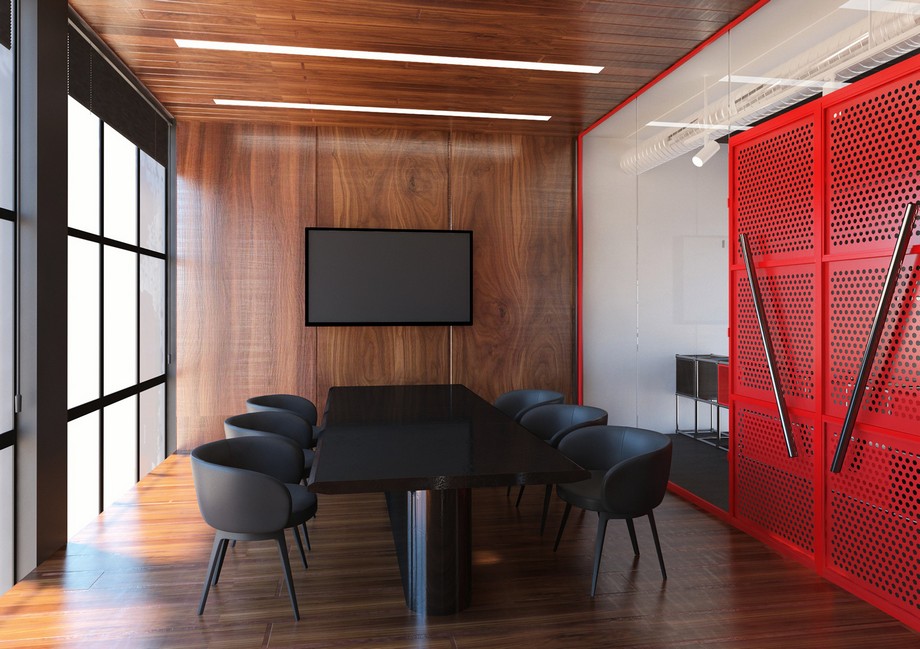 Phối cảnh nội thất văn phòng 3D cho dự án coworking space Central Cowork > Phòng họp trong coworking space