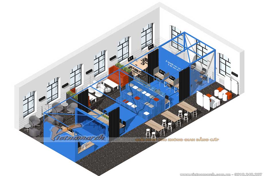 Bộ sưu tập 99+ mẫu thiết kế văn phòng đẹp nhất năm 2023 > Mẫu thiết kế nội thất văn phòng từ 300m2 - 500m2