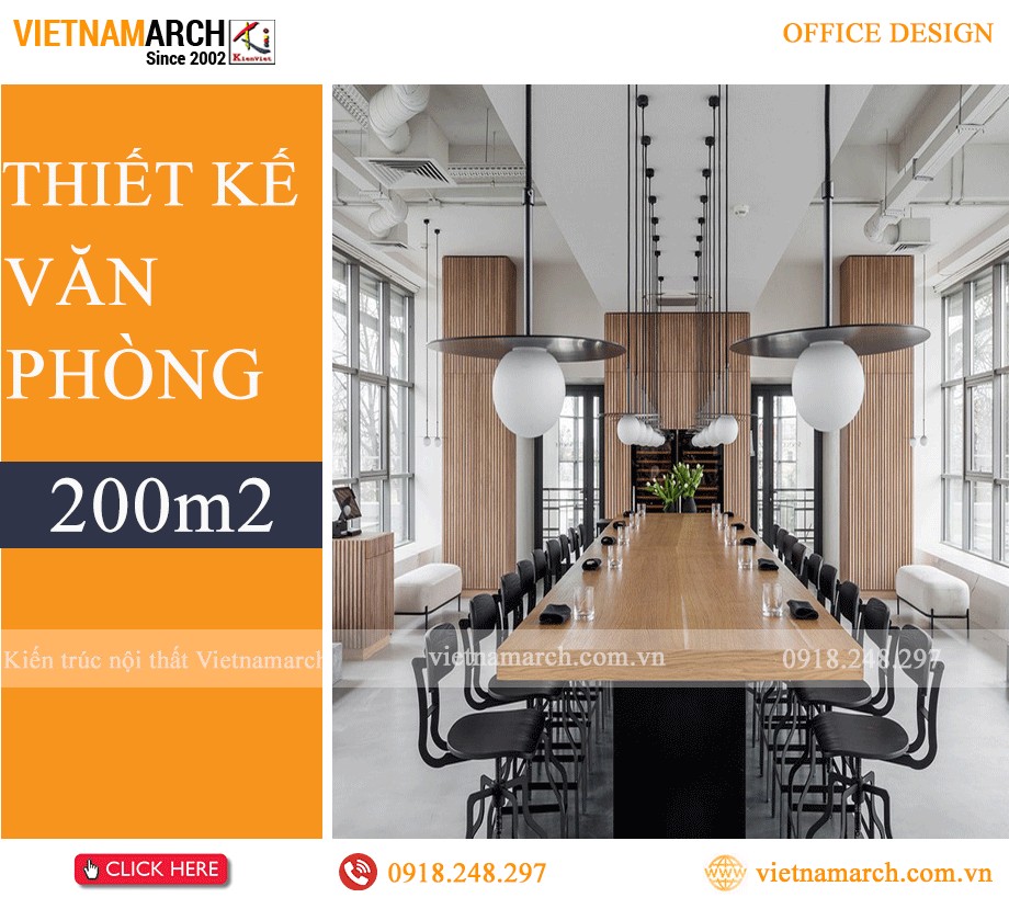 Thiết kế văn phòng 200m2 đẹp và chuyên nghiệp nhất 2023 > thiết kế văn phòng 200m2 đẹp