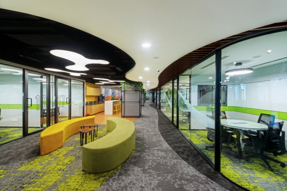 Thiết kế văn phòng cho Tokopedia , một công ty thương mại điện tử hàng đầu > Thiết kế phòng họp hiện đại