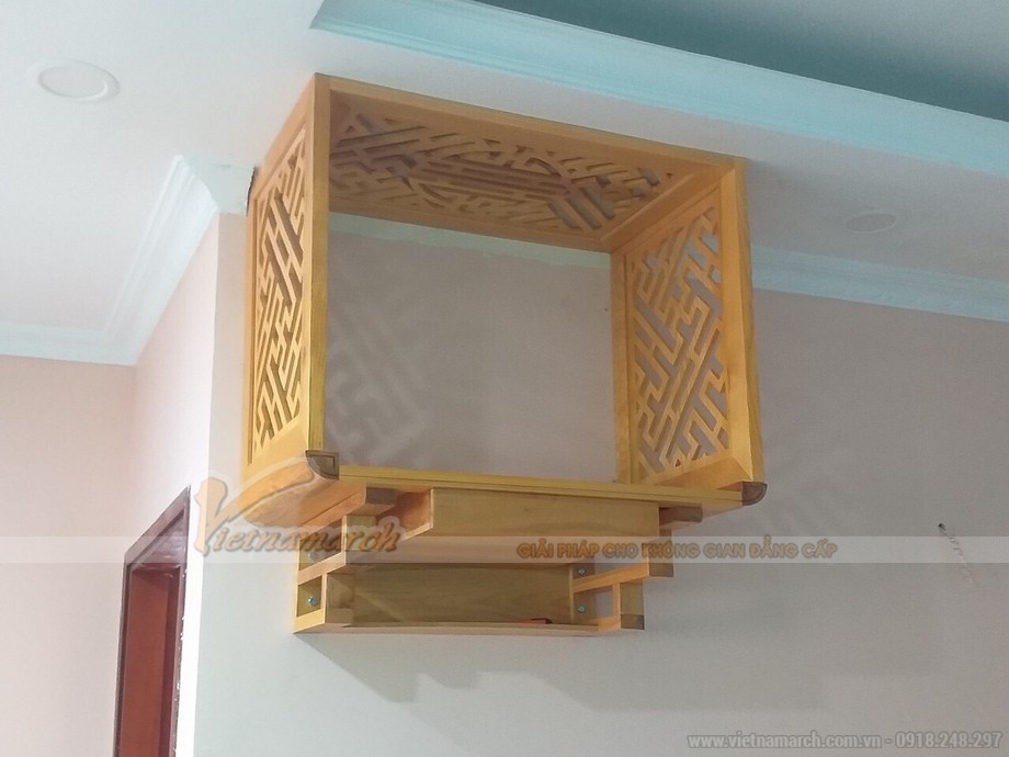Mẫu vách ngăn bàn thờ treo hot nhất hiện nay