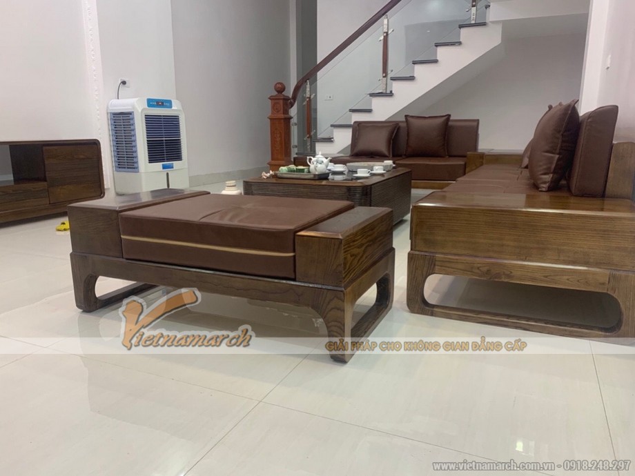 Mẫu sofa gỗ sồi giá rẻ