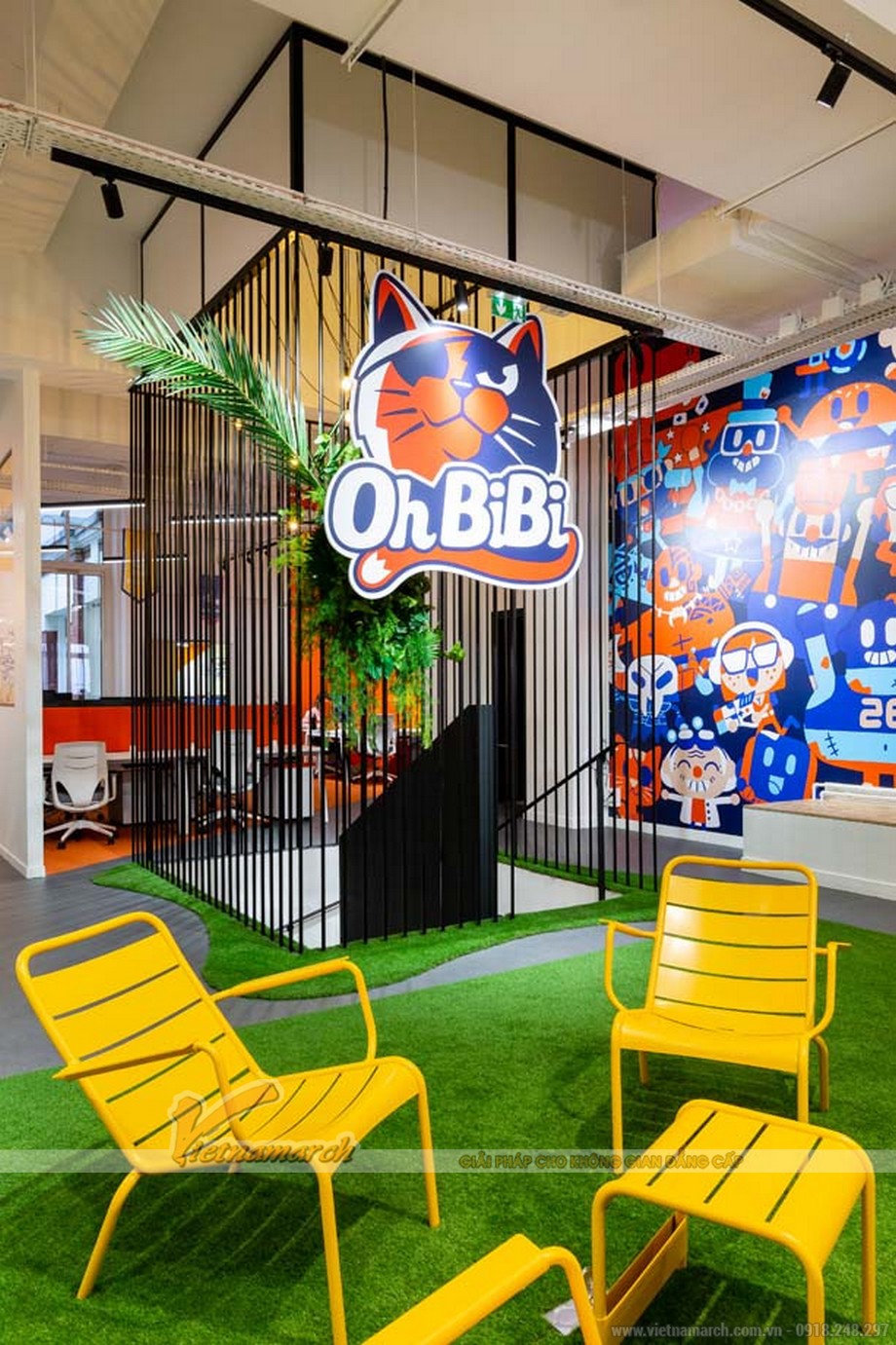 Gợi ý 18+ mẫu trang trí văn phòng làm việc đẹp hiện đại có 1-0-2 > Mẫu thiết kế văn phòng công ty game Oh BiBi